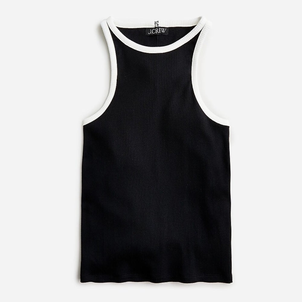 NWOT J. Crew Vintage Rib High Neck Tank Top Size Small